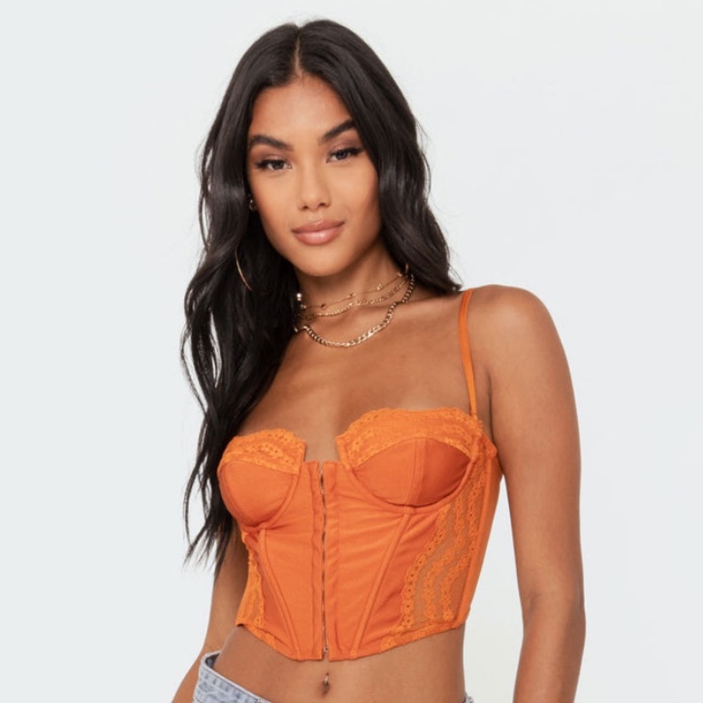 NEW ORANGE LACE CORSET FROM EDIKTED!!!! 🧡